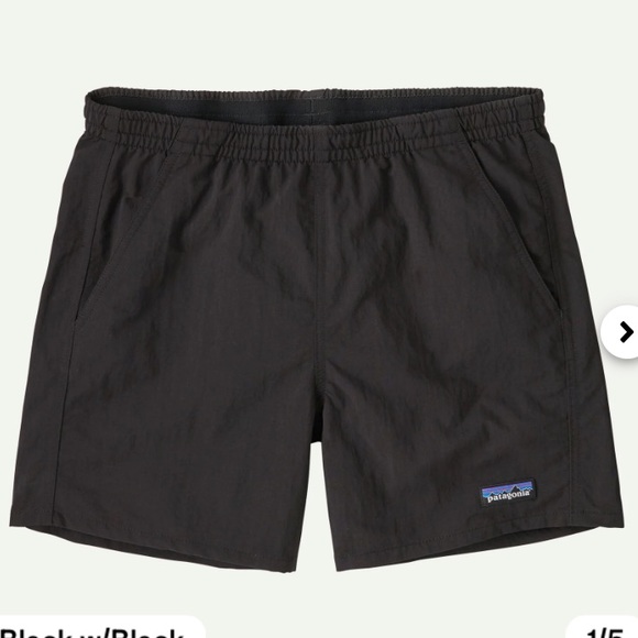 Patagonia Baggies Women's Black Shorts 5 inch - Picture 2 of 5